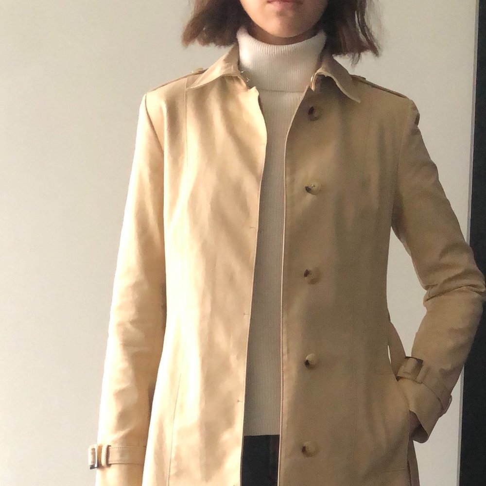 Beige trench coat